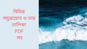 Read more about the article বিভিন্ন সমুদ্রস্রোত ও তার তালিকা PDF সহ।(Various ocean currents and their list with PDF)1